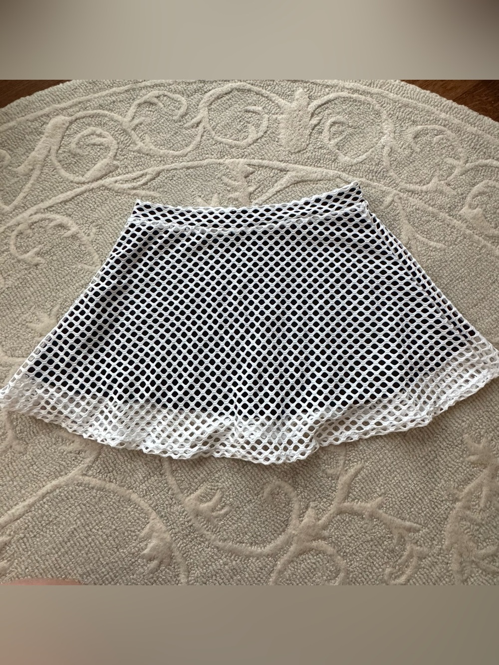 Girls Flowers by Zoe - White Mesh Overlay A-Line Skirt